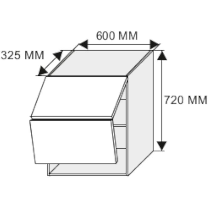 Konyhaszekrény Emporium w8b/60 av white/kor.fehér