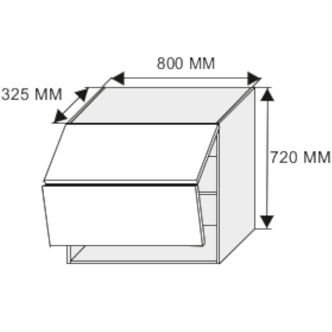 Konyhaszekrény Emporium w8b/80 av white/kor.fehér