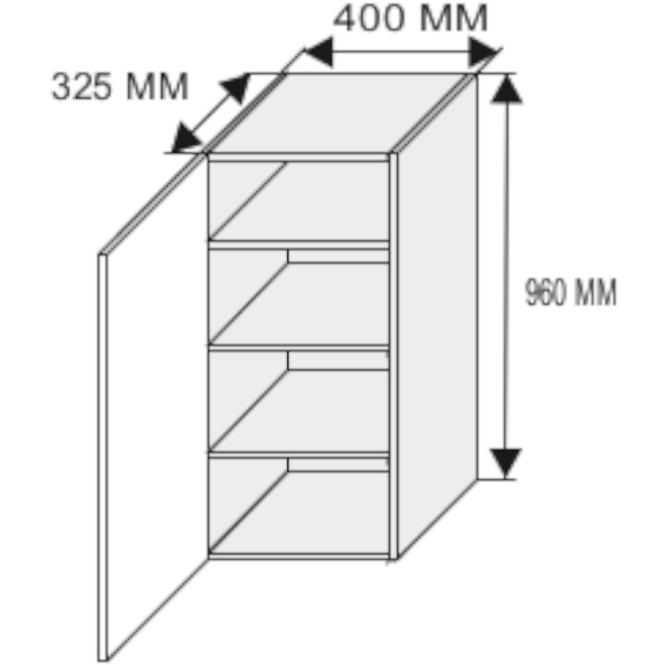 Konyhaszekrény Emporium w4/40 white/kor.fehér