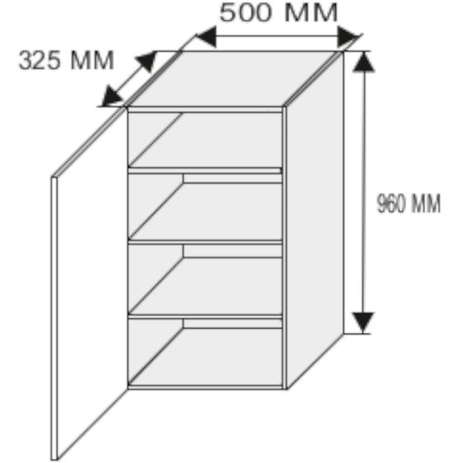 Konyhaszekrény Emporium w4/50 white/kor.fehér