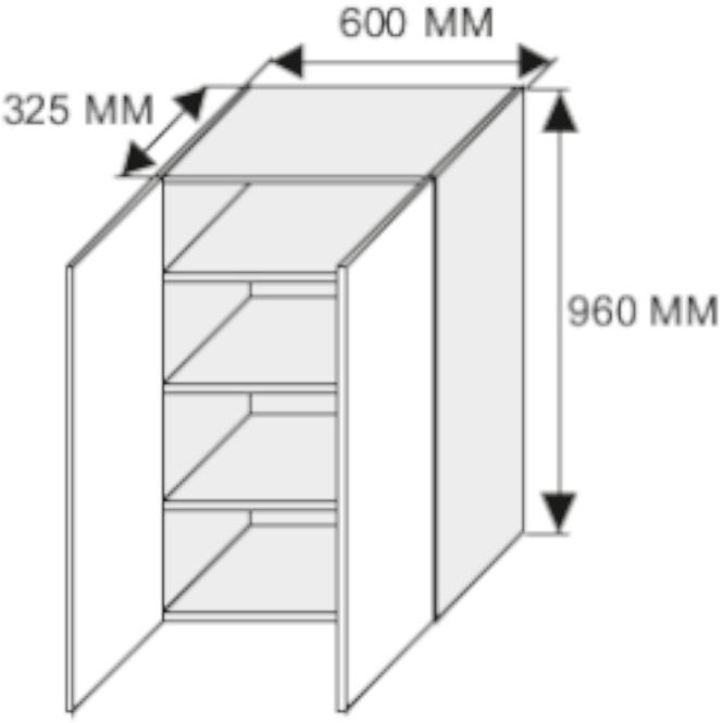 Konyhaszekrény Emporium w4/60 white/kor.fehér