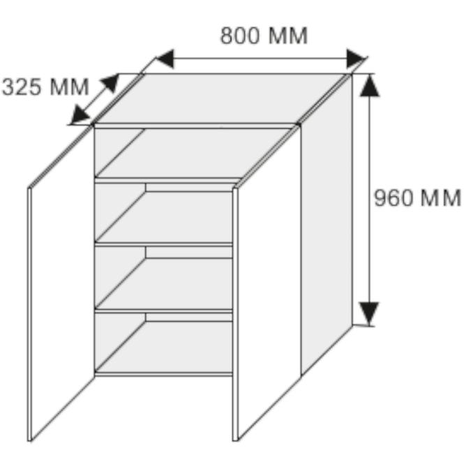 Konyhaszekrény Emporium w4/80 white/kor.fehér