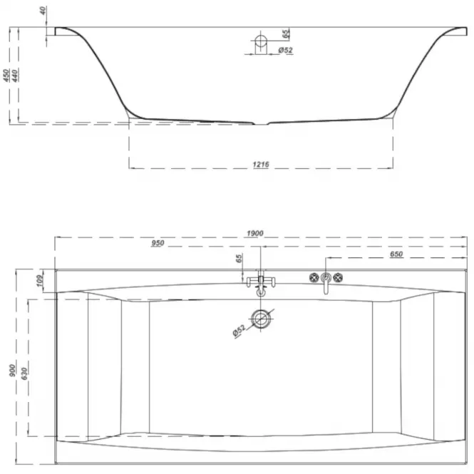 Kád Virgo 190x90 + kád keret,3
