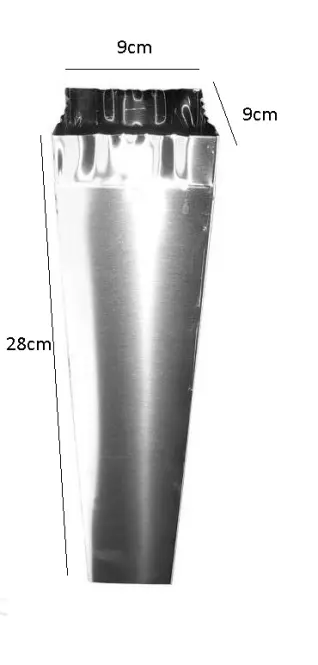 Cső 28CM inox,3