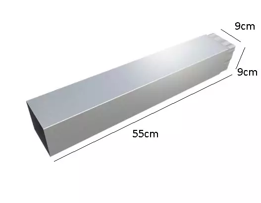 Cső 28CM szürke