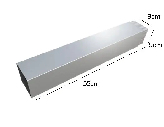 Cső 28CM szürke,3