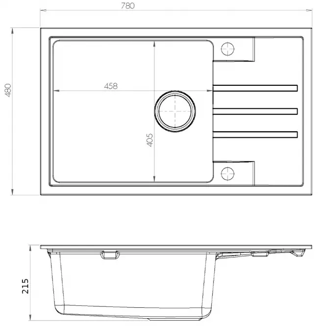 Mosogató Intermezo 130 fekete780x480