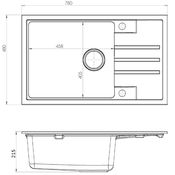 Mosogató Intermezo 130 fekete780x480