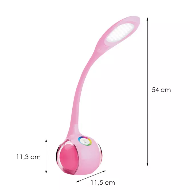 Asztali lámpa Celebes LED pink,3