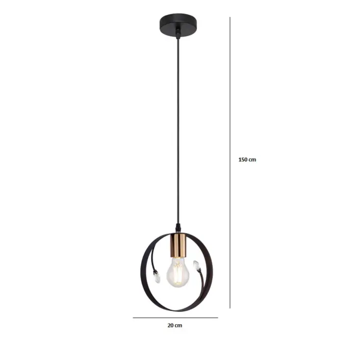 Lámpa 15346-1 BLACK LW1