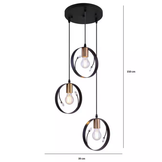 Lámpa 15346-3 BLACK LW3