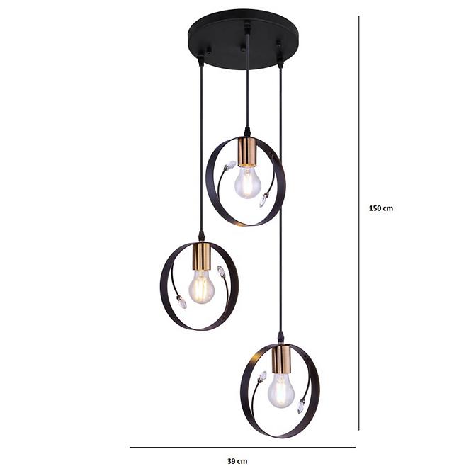 Lámpa 15346-3 BLACK LW3