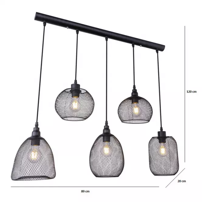 Lámpa 15047-5 BLACK LW5,8