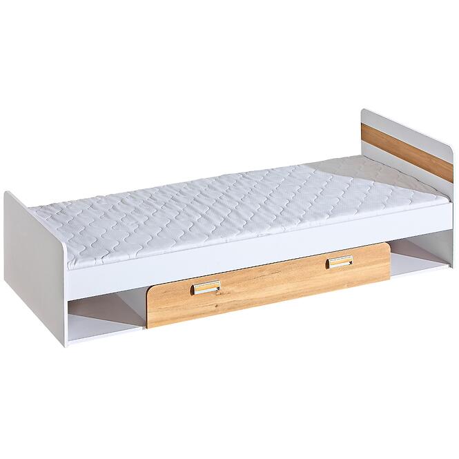 Ágy Lorento 13 ragyogó fehér/tölgy nash