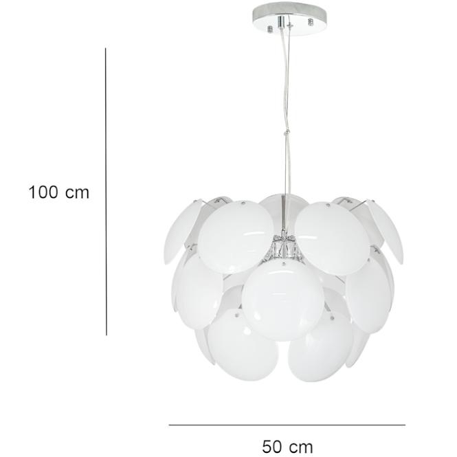Lámpa Clio 6736/3 8C WHITE GLOSS LW3