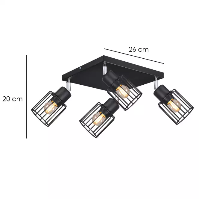 Lámpa TROY BLACK K-4563 Ls4,3