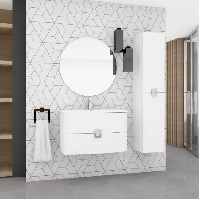 Szekrény DECO 80 0D2S fehér