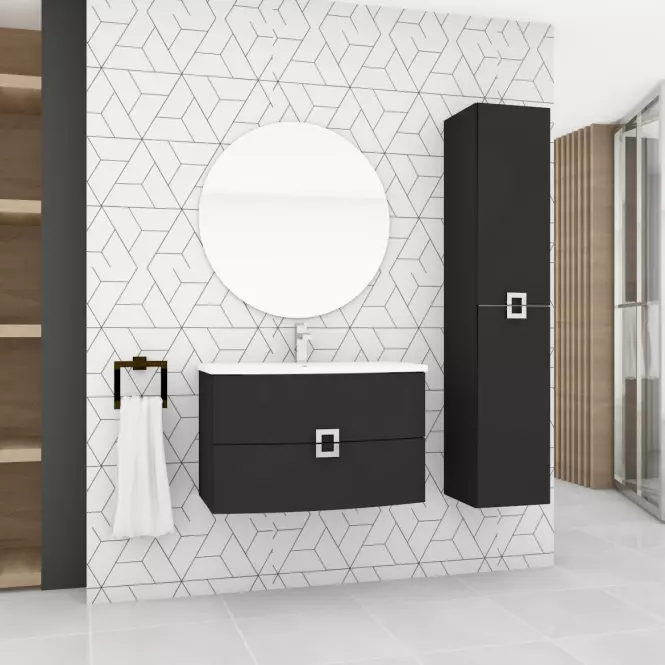 Magas fürdőszoba szekrény DECO C32 grafit,3