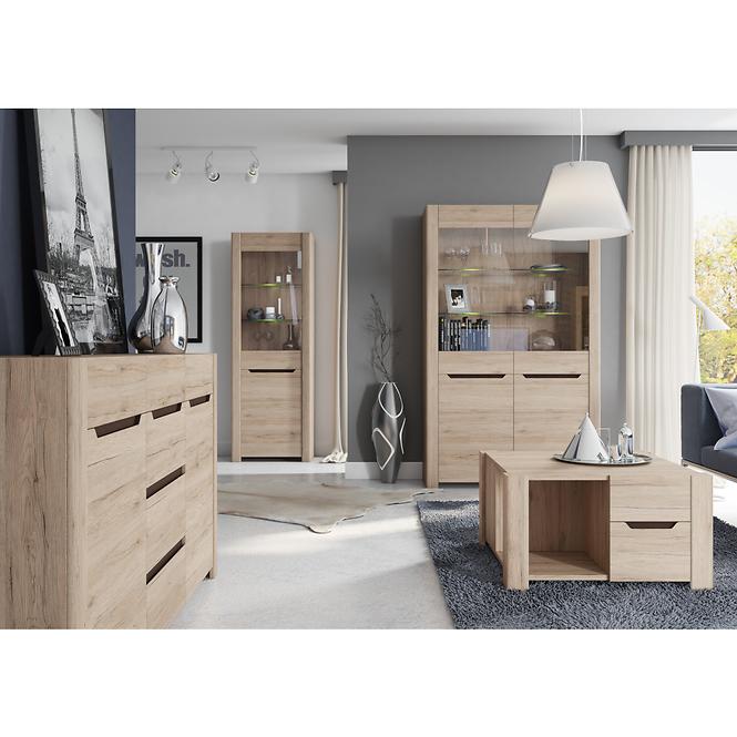 Vitrin 03 DESJO alacsony tölgy san remo