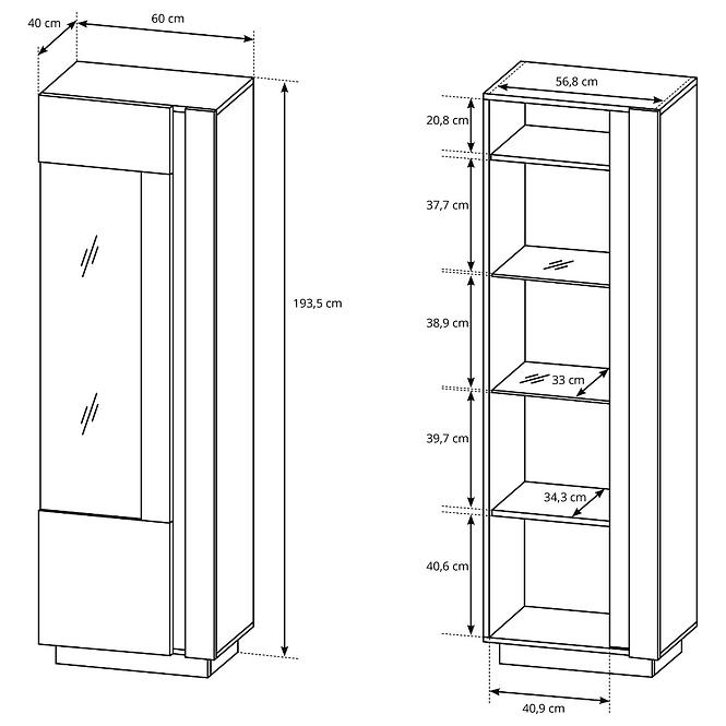 Vitrin 60 Arco B dub grandson,2