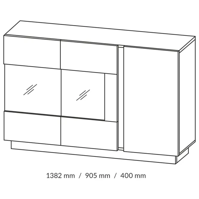 Komód 138W Arco E tölgy grandson,2