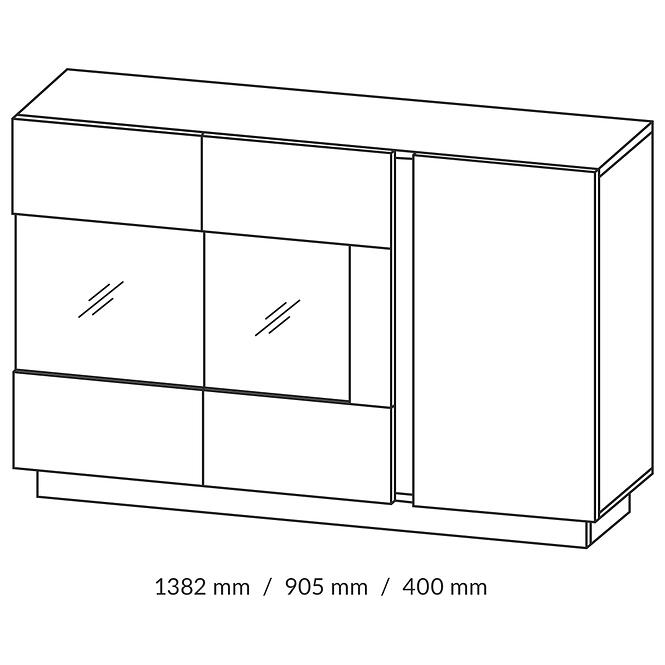 Komód 138W Arco E tölgy grandson,2