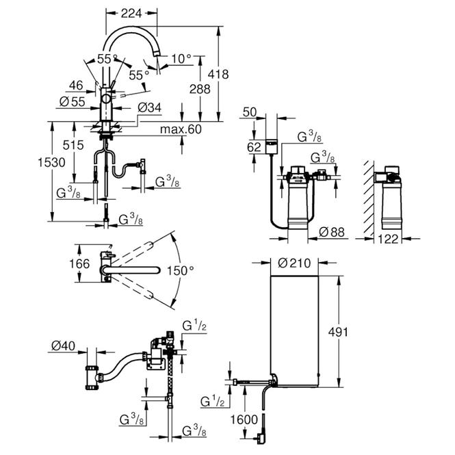 Akkumulátor és kazán álló GROHE RED DUO 30079001