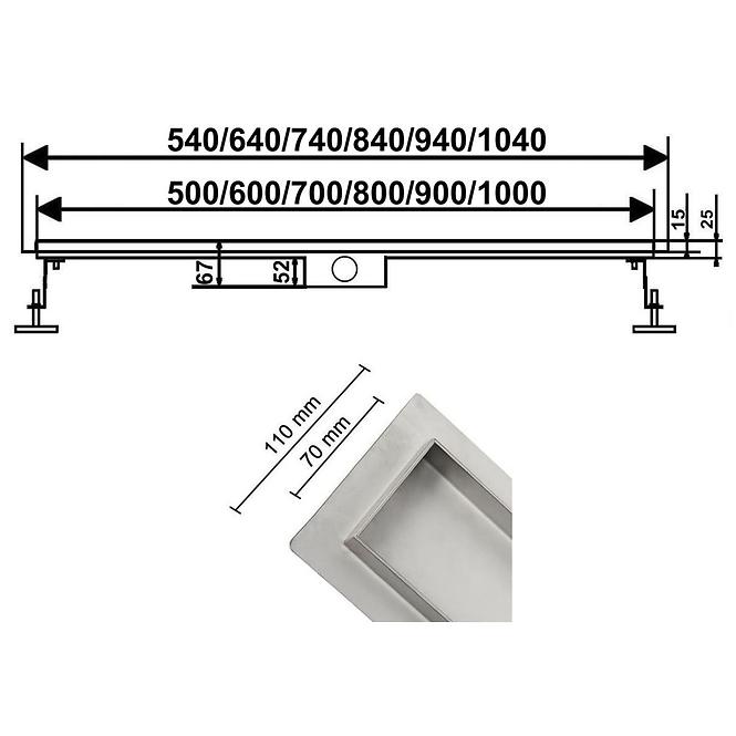 Lineáris vízelvezetés welle 700mm