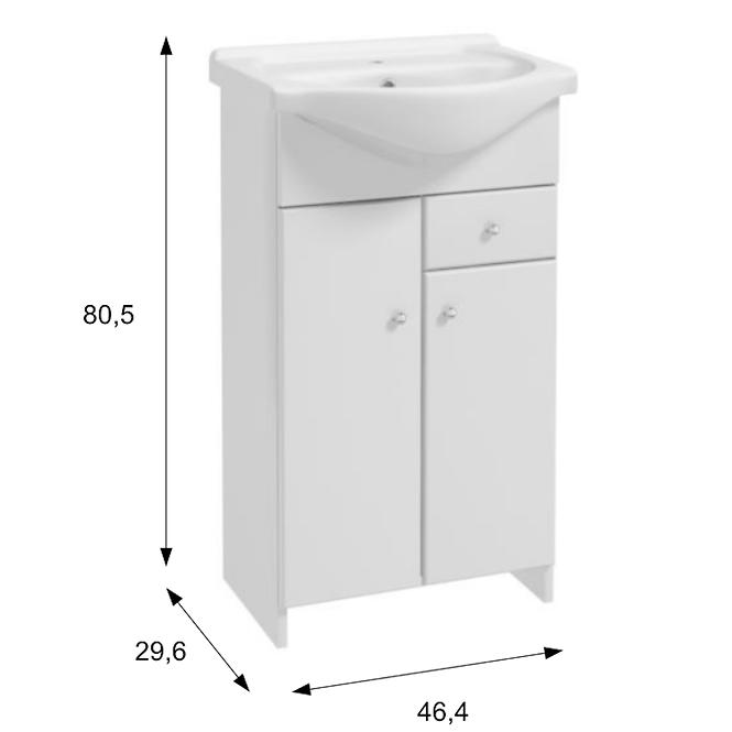 Fürdőszoba bútor készlet Mercado D50 2D1S