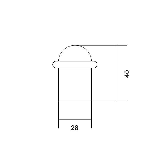 Ajtóütköző M38L nikkel