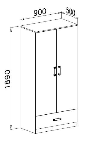 Szekrény NR-1 Trafiko 90 rózsaszín,2
