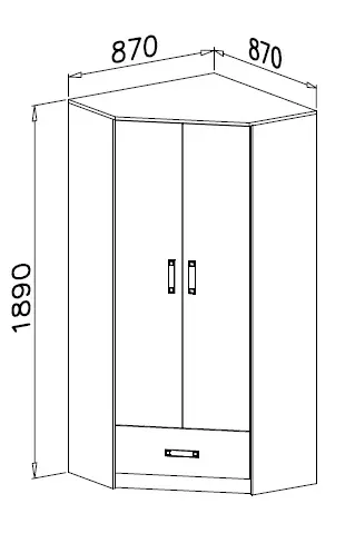Sarokszekrény NR-2 Trafiko rózsaszín,2
