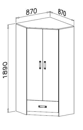 Sarokszekrény NR-2 Trafiko rózsaszín,2
