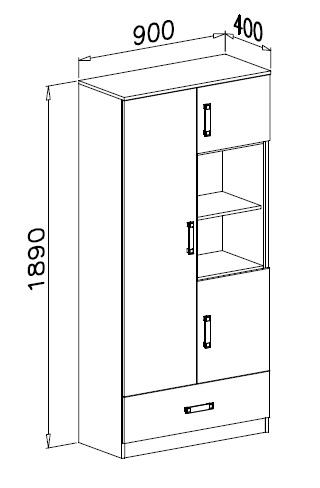 Regál NR-3 Trafiko 90 rózsaszín,2
