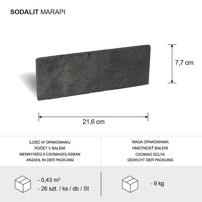 Csempe dekoratív Sodalit Grafit