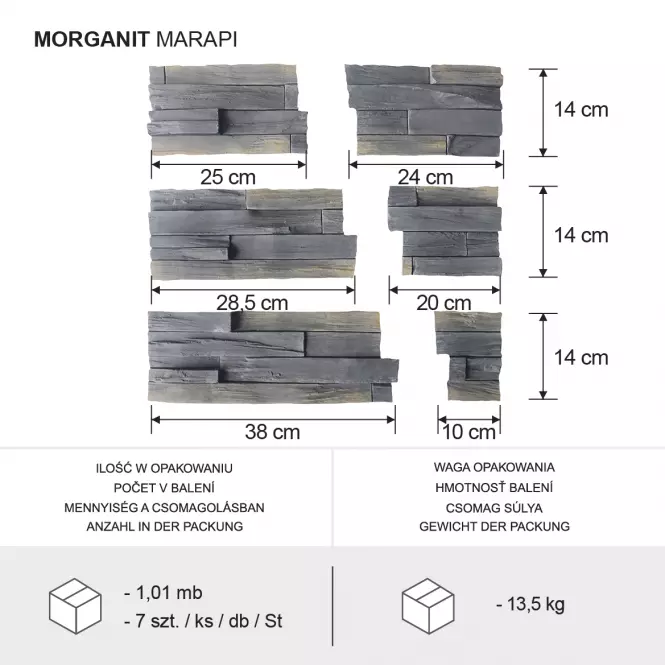 Csempe sarok dekoratív Morganit Marapi