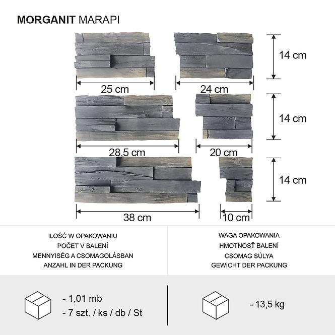 Csempe sarok dekoratív Morganit Marapi