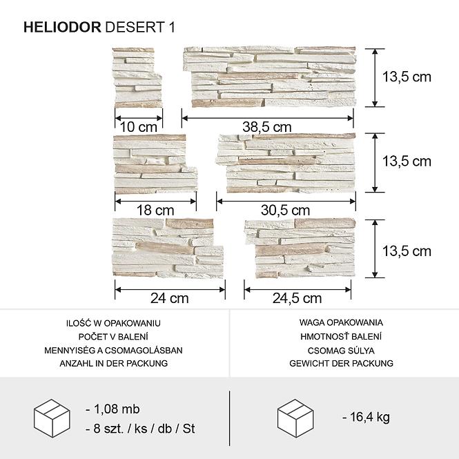 Csempe sarok dekoratív Heliodor Desert 1