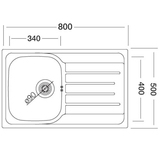 Mosogato EX338D Len+szifón