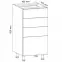 Konyhaszekrény Gardena D40S4 grey,2