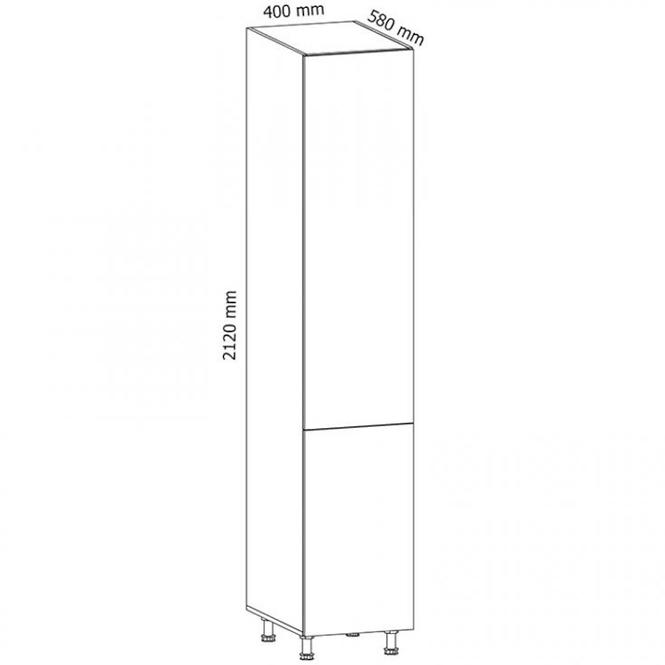 Konyhaszekrény Gardena D40SP P szürke