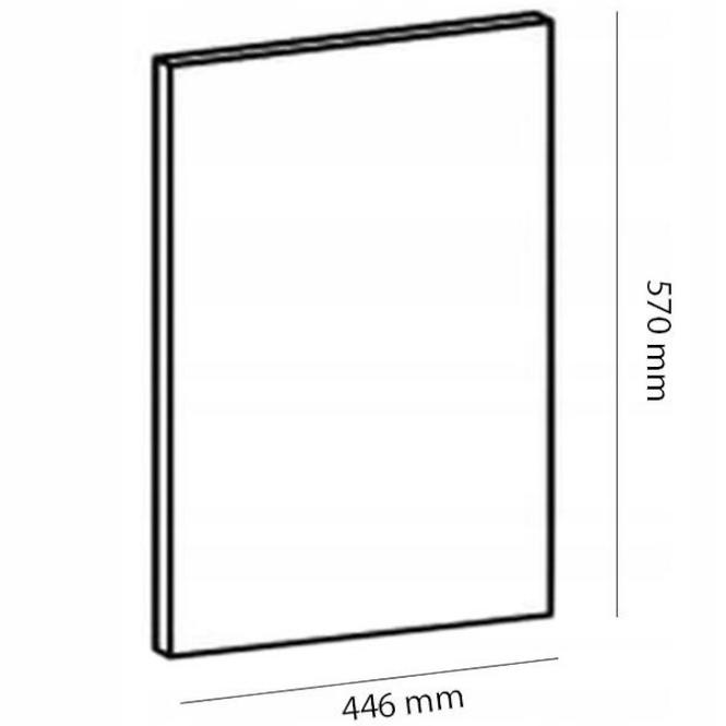 Konyhaszekrény Gardena d45fzn mosogatógép ajtaja 570 X 446 szürke