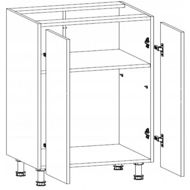 Konyhaszekrény Gardena D60 szürke,3