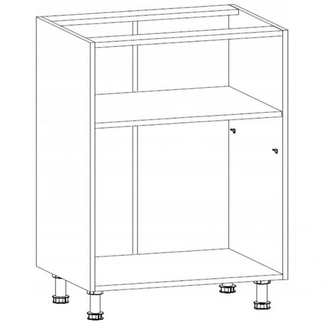 Konyhaszekrény Gardena D60 P szürke,3
