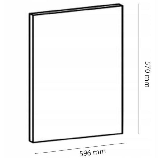 Konyhaszekrény Gardena D60FZN mosogatógép ajtaja 570 X 596 szürke