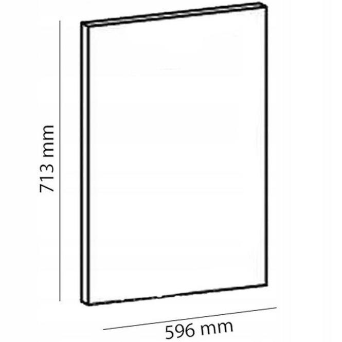 Konyhaszekrény Gardena D60FZW mosogatógép ajtaja 713 X 596 szürke