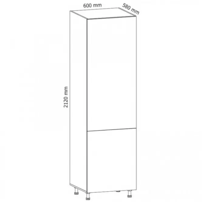 Konyhaszekrény Gardena D60R P szürke