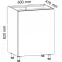 Konyhaszekrény Gardena D60Z P grey,2