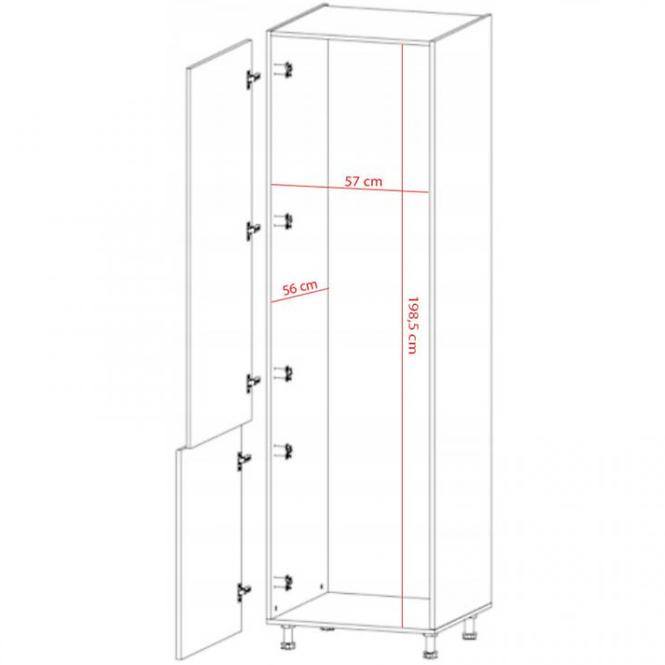 Konyhaszekrény Gardena D60ZL P grey