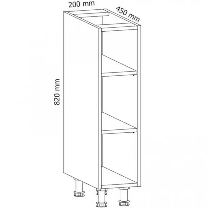 Konyhaszekrény Linea D20P grey,2